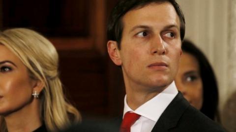 Ivanka Trump and her husband Jared Kushner watch as German Chancellor Angela Merkel and U.S. President Donald Trump hold a joint news conference in the East Room of the White House in Washington, U.S., March 17, 2017