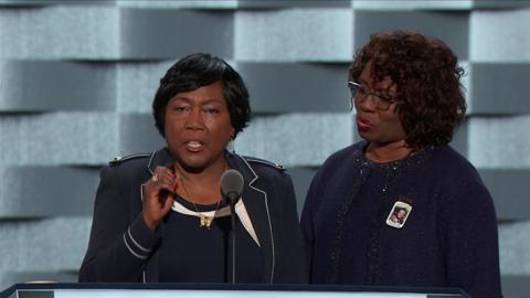 Felicia Sanders & Polly Sheppard (L) each spoke at the 2016 Democratic convention