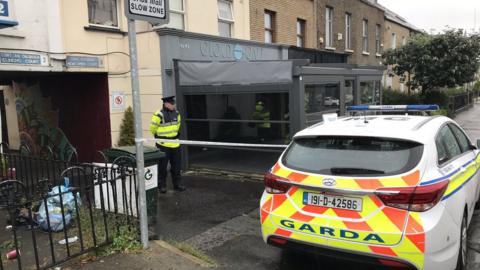 Garda at crime scene