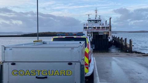 Coastguard and ferry