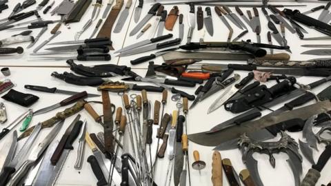 Weapons handed in to police