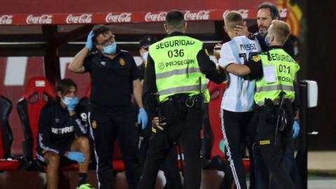 Pitch invader in Mallorca