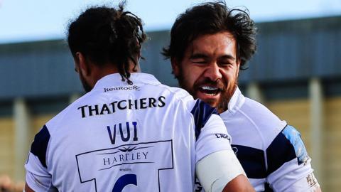 Bristol celebrate a try