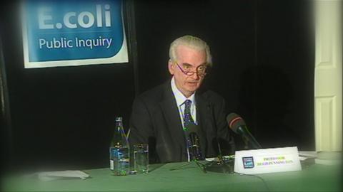 Professor Hugh Pennington at the E-coli inquiry