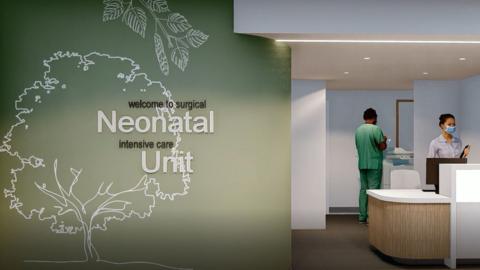 An artist's impression of the new Neonatal Unit