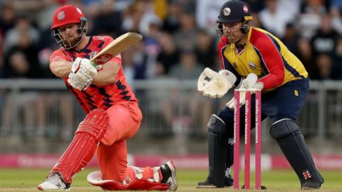 Steven Croft batting for Lancashire