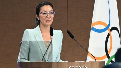 Malaysian actress Michelle Yeoh takes the oath as member of the International Olympic Committee (IOC)