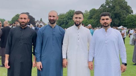 Masters student Irfan Ullah returned home to Luton's Wardown Park to celebrate and say prayers with his cousins and friends