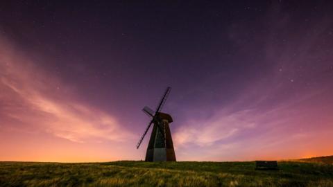 Windmill in darkness at Rottingdean