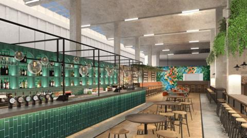 The new bar will be significantly larger than the airport's previous Sanderling Bar