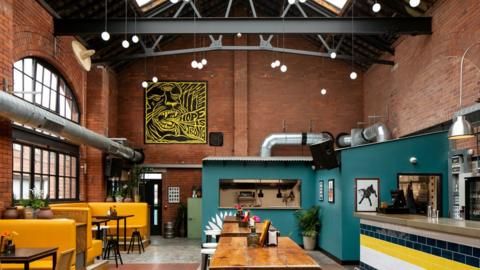 Pina - a bar in a former factory in the industrial Kelham Island area of Sheffield