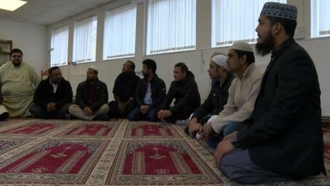 Prayers at Taunton Mosque