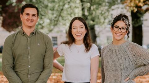 Emm team from left to right: Chris Van Kempen, Jenny Button and Annie Chatwin