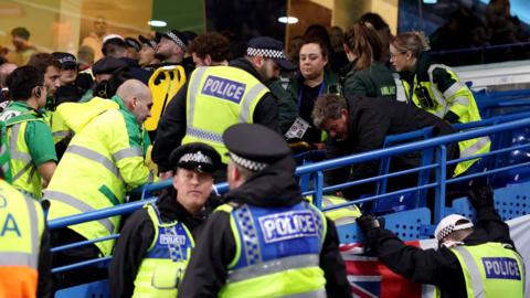 Emergency services deal with incident at Chelsea v Leeds