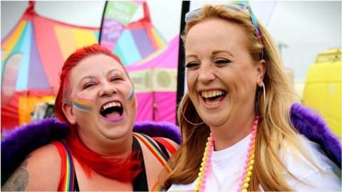 Revellers enjoying themselves at Femme Fest