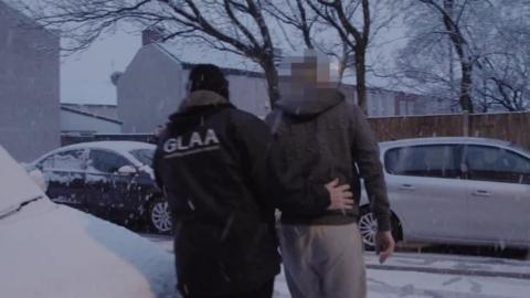 suspect and GLAA officer