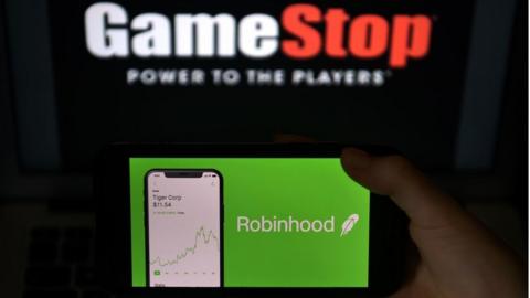 GameStop is listed as GME on the New York Stock Exchange.
