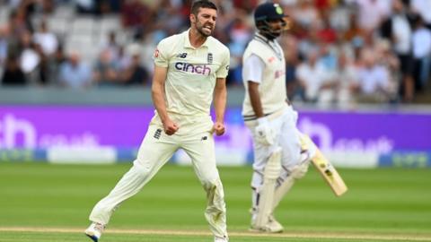 Mark Wood in action for England