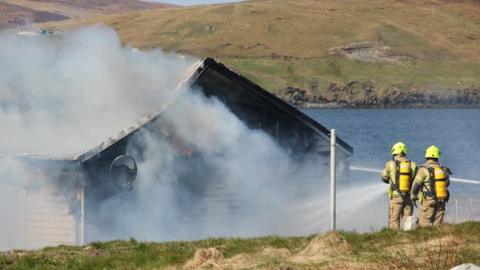 shetland house fire