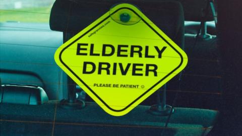 Elderly Driver plate by SafeGrannies