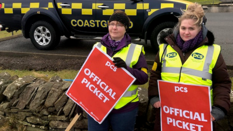 coastguard workers on strike