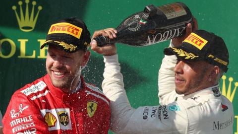 Sebastian Vettel and Lewis Hamilton