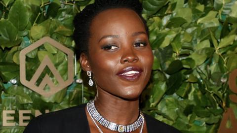 Kenyan actress Lupita Nyong'o takes to the red carpet at an event in New York City on Saturday.