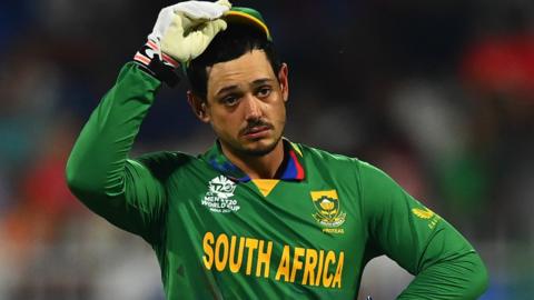 Quinton de Kock at the T20 World Cup in 2021