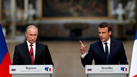 Macron and Putin