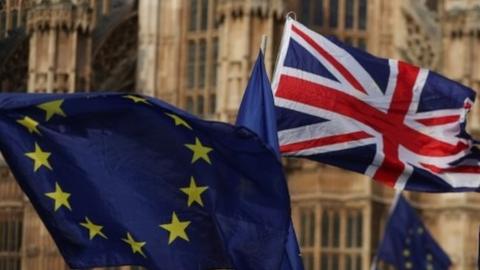 EU and UK flags. File photo