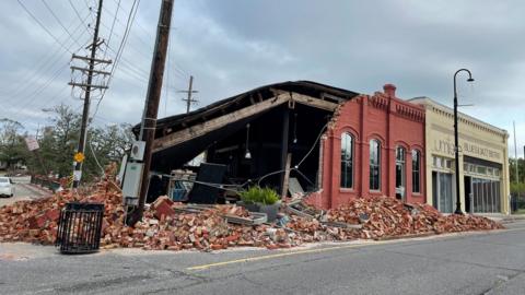 Hurricane Ida damage in Houma, Louisiana, US