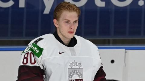 Columbus Blue Jackets and Latvia goaltender Matiss Kivlenieks