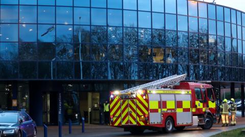 Fire brigade at the Kassam Stadium