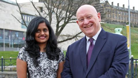 Miss Satkunarajah has thanked MP Hywel Williams for his help