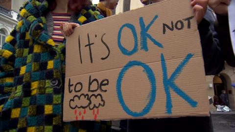 A sign that reads: It's OK not to be OK