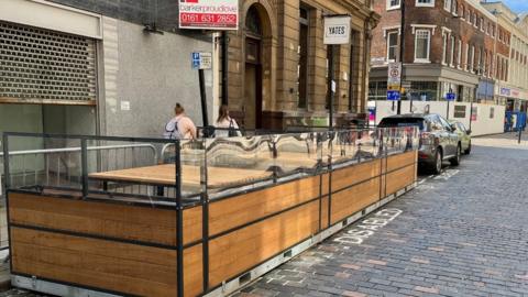 Hull parklet on top of disabled bay