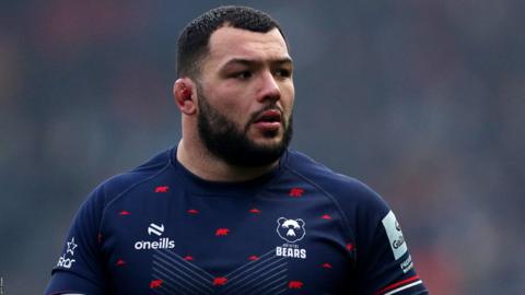 Ellis Genge on the pitch for Bristol