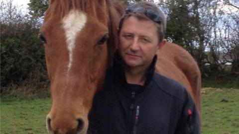 Phil Walker with a horse