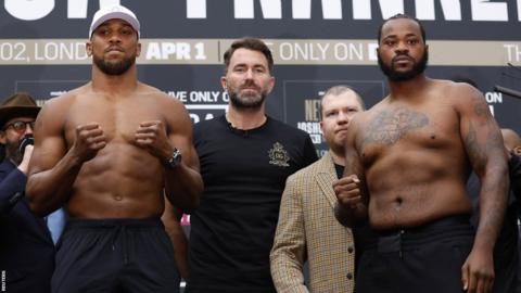 Anthony Joshua faces off with Jermaine Franklin