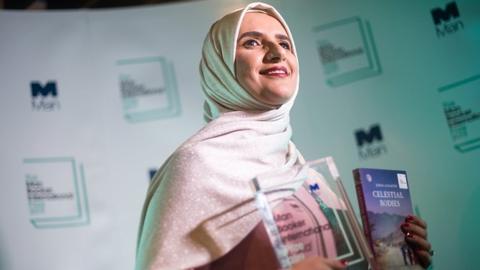 Jokha Alharthi attends the winner photocall for the 2019 Man Booker International Prize at The Roundhouse in London on May 21, 2019