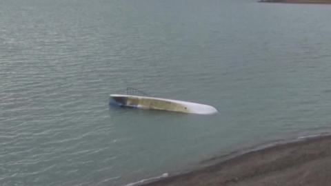 Boat sank in Lake Van