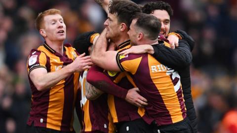 Bradford celebrate victory