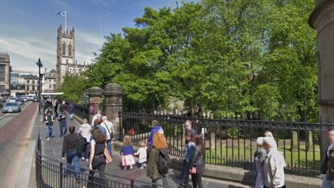 St Cuthbert's churchyard.