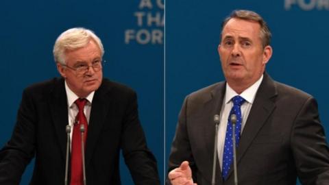 David Davis (left) and Liam Fox (right)