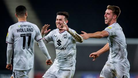 MK Dons celebrate against Forest Green