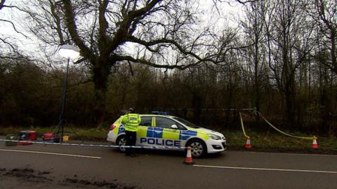 Police cordon on Markfield Lane