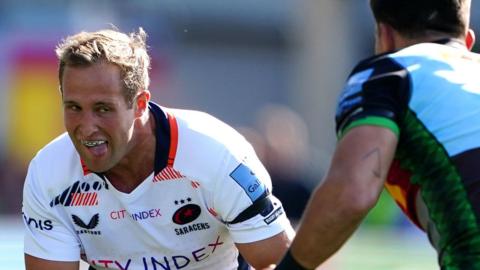 Saracens' Ivan van Zyl in action against Harlequins