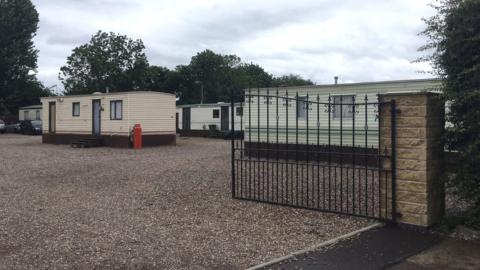 Mobile homes at Field View Park, in Enderby, Leicestershire