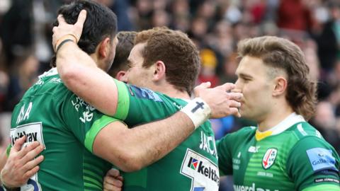 London Irish celebrate