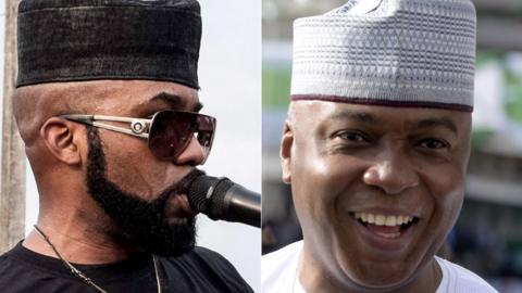 L: Banky W R: Bukola Saraki